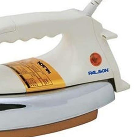 مكواة جافة بالسون ثقيلة  1200 واط  صفيحة ثقيلة 1.45 كجم  مقبض بلاستيكي  هيكل من الكروم  قاعدة من الألومنيوم الذهبي موديل 40039 | تكنو بيست (35516000)