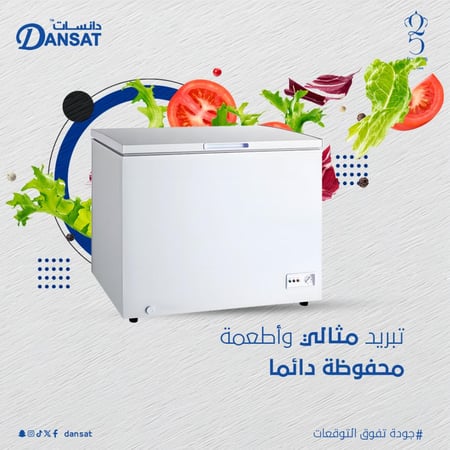 دانسات فريزر أفقي 10 قدم 300 لتر - DAN1000CF