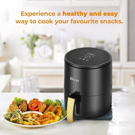 اوسكار قلاية هوائية تعمل باللمس - 3 لتر - أسود - OAF 3L DTB