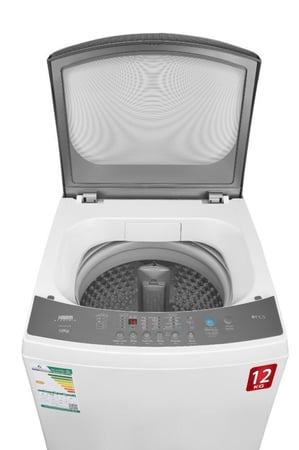 غسالة فتحة علوية هام 12 كيلو 8 برامج نسبة التنشيف % 75 عدد الدورات 680 أبيض موديل HWM12W-24N