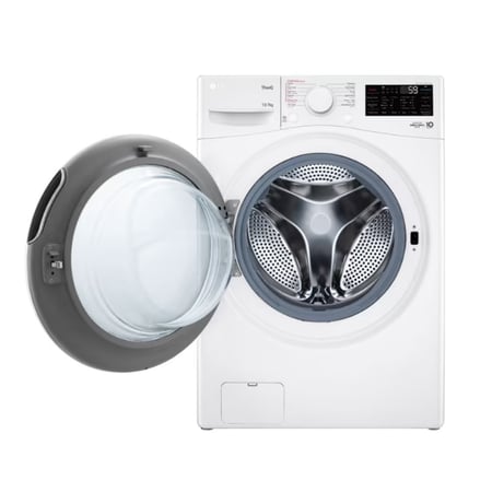 LG غسالة ملابس أتوماتيك فتحة أمامية 13 كيلو تنشيف 75% - أبيض - WF1310WHT