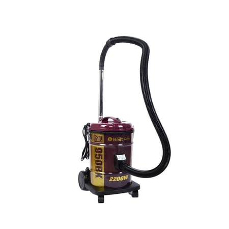 مكنسة كهربائية تكنو بيست برميل 21 لتر - 2200 واط 50/60 هيرتز لون أحمر وذهبي موديل BVC-021 | تكنو بيست (28113002)