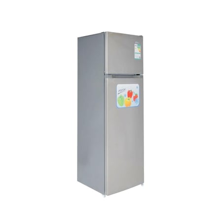 بيسك ثلاجة بابين مع فربزر - 9.2 قدم مكعب - فضي - BRD-D280ML SS