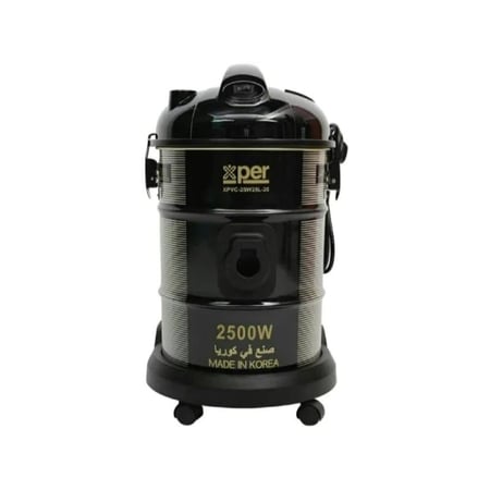 مكنسة اكسبير كهربائية 2500 واط 25 لتر لون أسود وذهبي موديل XPVC-25W25L-20 | تكنو بيست (20613001)