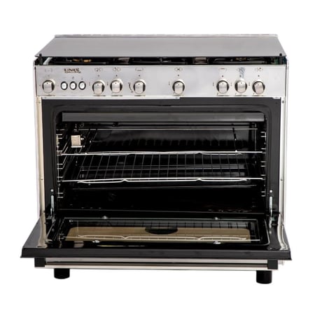 فرن غاز يونكس 5عيون 60*90 سم شبك خفيف استيل TGM6090