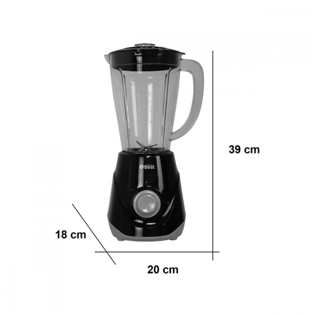 خلاط تكنو بيست 1.5 لتر بقوة 400 واط مع محرك نحاسي لون أسود موديل BSB-002P | تكنو بيست (28115006)