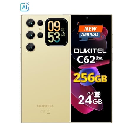 اوكيتل جوال C62 Pro ثنائي الشريحة بذاكرة رام 8+16 جيجابايت وذاكرة داخلية 256 جيجابايت يدعم 4G متعدد الألوان