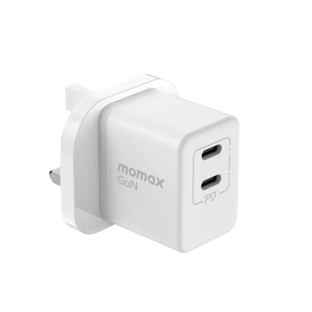 شاحن جداري موماكس بـ 3 منافذ مع تقنية GaN للشحن السريع وبقوة 67 واط -