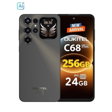 اوكيتل جوال C68 Plus ثنائي الشريحة بذاكرة رام 8+16 جيجابايت وذاكرة داخلية 256 جيجابايت يدعم 4G متعدد الألوان