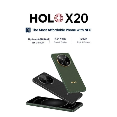هولو x20 الجديد كليًا 256 جيجابايت 12رام (4+8) متعدد الألوان