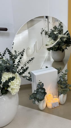 بكج أوراق الشجر ورد صناعي