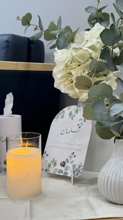 بكج أوراق الشجر ورد صناعي