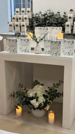 بكج أوراق الشجر ورد صناعي