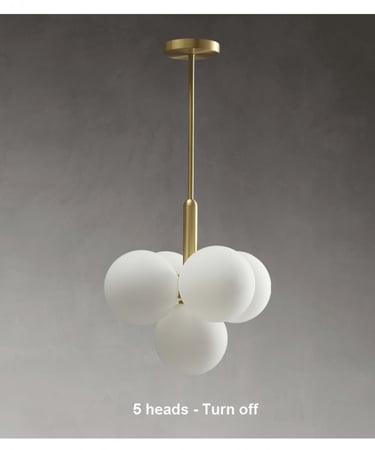 ثريا كلاسيكي مودرن 5 لمبه كوره