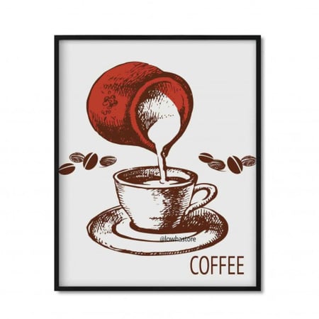 لوحة قهوة بتصميم رائع لمحبى القهوة