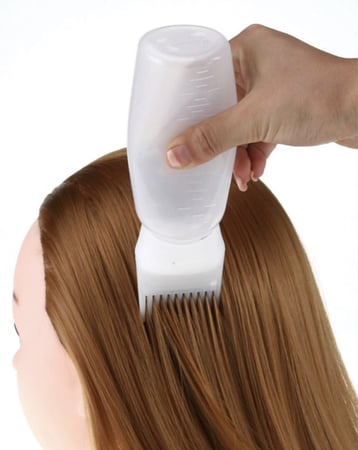 علبة فارغة لتوزيع الزيت على الشعر  والصبغة والماسكات متعددة الاستخدام