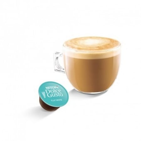 كبسولات قهوة فلات وايت دولشي غوستو نسكافيه 187.2ج*16كبسوله Flat white Dolce Gusto Nescafe coffee capsules