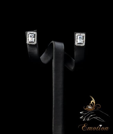 مطلي الذهب الابيض طقم الاناقة - أطقم يومية