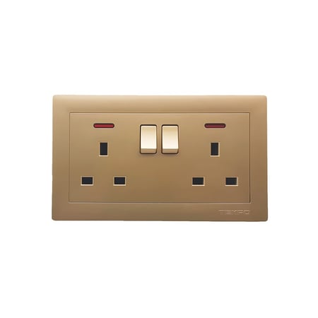 فيش 13 امبير 14X7 مع مفتاح ذهبي ماركة تيمبو TEMPO