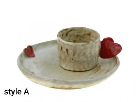 كوب فخاري يدوي بيور (love cup)