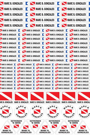 ملصق لمعدات الغوص Diving label