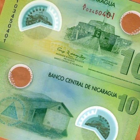 نيكاراغوا فئة 10 كوردبا (بوليمر) أنسر إصدار قديم