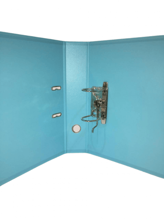 ملف افرنجي بلاستيك,باستيل لون سماوي (حلقتين)