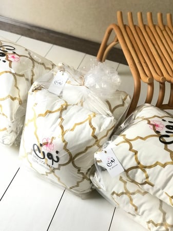 غطاء وسادة موروكون تطريز ذهبي