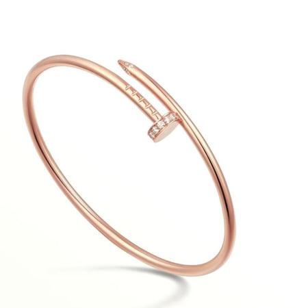 اسوارة جست ان كلو هاف زركون نحيف 2.5cm - روز قولد