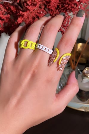 خاتم أنجل روز قولد : اصفر