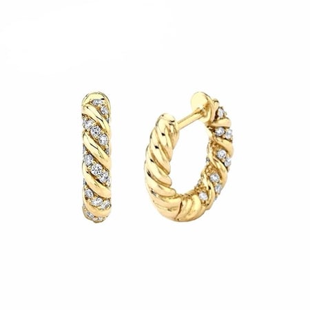 حلق مبروم زركون : قولد