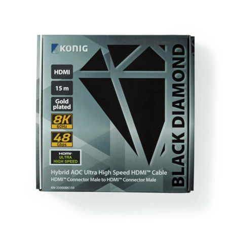 Konig HDMI 8K Black Diamond 48Gbps HDMI Cable