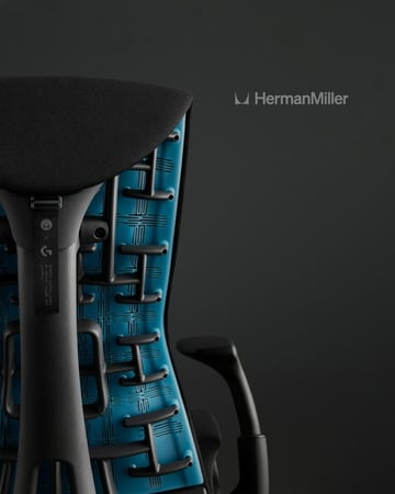 Embody Gaming كرسي ازرق ألعاب الفيديو Herman Miller Embody Logitech