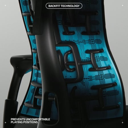 Embody Gaming كرسي ازرق ألعاب الفيديو Herman Miller Embody Logitech