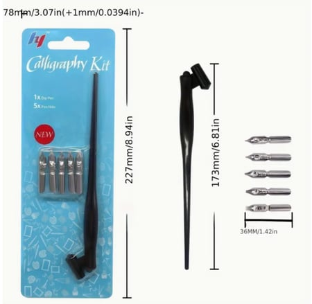 مقبض و 5 ريش معدنية فاخرة