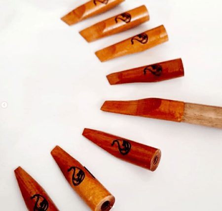 طقم ماركة يوسف - مقبض و4 رؤوس خشبية