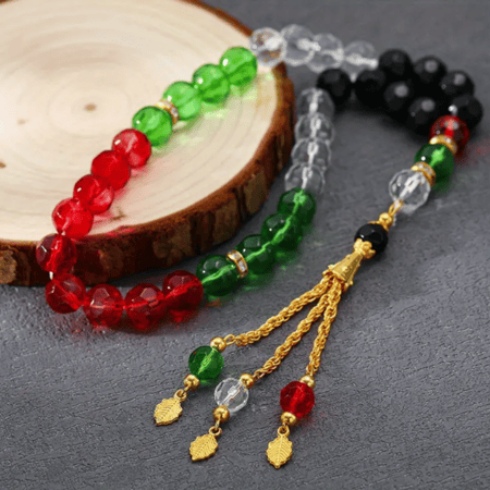 مسبحة كريستال ملونة