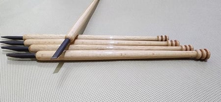 طقم أقلام جاوي مقبض خشبي مصري (5 مقاسات)