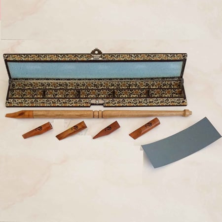 طقم ماركة يوسف - مقبض و4 رؤوس خشبية