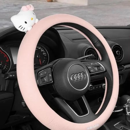 غطاء دركسون السيارة هيلوكيتي - hello kitty