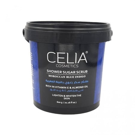 مقشر السكر الرغوي للجسم والوجه بالنيلة الزرقاء من سيليا 600 جرام