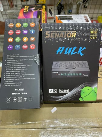 رسيفر سيناتور هولك فوركيه الاصدار الجديد 2025 اندرويد فايف جي SENATOR HULK ANDROID 4K 5G