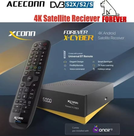 رسيفر إكسكون فوريفر اكس سايبر فوركيه اندرويد فايف جي XCONN FOREVER X-CYBER 4K ANDROID 5G