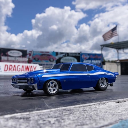 1/16 1970 Chevy Chevelle 2WD Mini No Prep Drag Car RTR, Blue