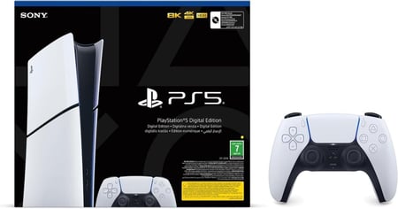 بلايستيشن 5  ps5 ديجيتال إصدار سعودي بدون سيدي مع يد تحكم ضمان سنتين