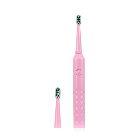 فرشاة أسنان كهربائية 6 أوضاع مع 2 رؤساء استبدال - زهري