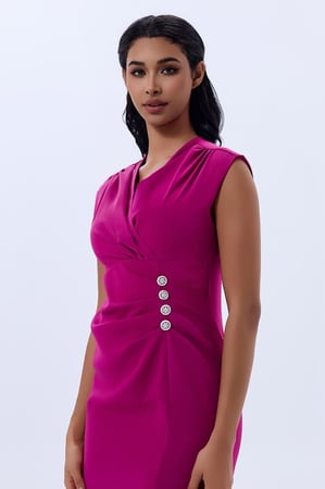 فستان كريب فوشي