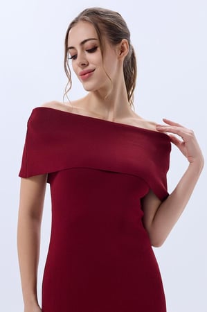 فستان استرتش مع هدب