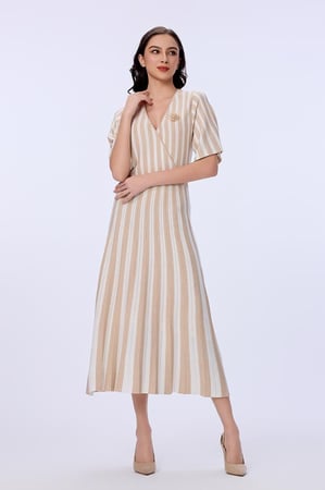 فستان استرتش مقلم