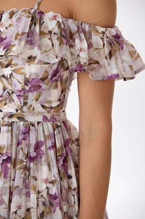 ستان شيفون قصة كورسية مع كشكش